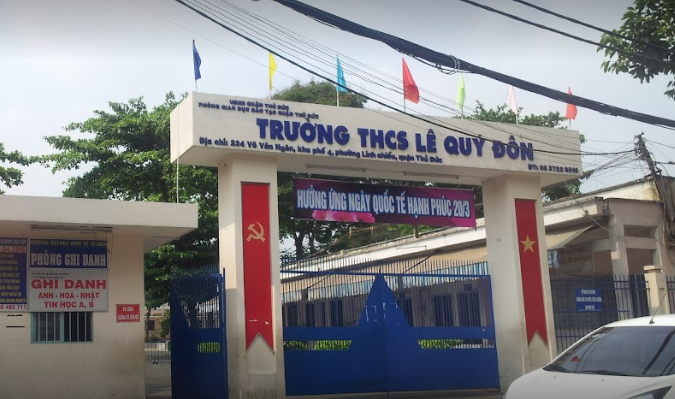 Trường THCS Lê Quý Đôn (TP.Thủ Đức, TPHCM) ra thông báo không thu bất kỳ loại quỹ nào của phụ huynh - Ảnh: Minh Linh