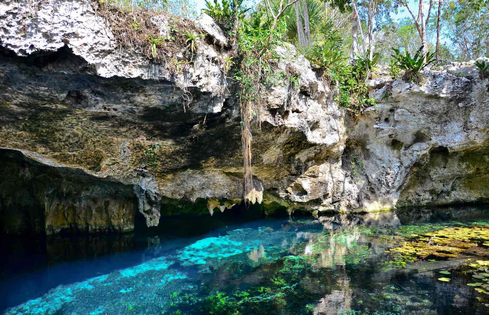 Gran Cenote, Mexico Không thiếu các cenote ẩn mình giữa những khu rừng rậm của Riviera Maya ở Mexico, nhưng cenote này bên ngoài Tulum có lẽ là nơi được chụp ảnh nhiều nhất – và có lý do chính đáng. Vùng nước trong vắt như gương là nơi sinh sống của rùa nước ngọt (hãy giữ khoảng cách an toàn nếu bạn nhìn thấy một con) và là thiên đường cho những người bơi lội, lặn bằng ống thở và lặn biển. Gran Cenote là một phần mở, nghĩa là bạn có thể tiếp cận các hang động biệt lập của nó nếu bạn biết mình đang làm gì. Để tránh chia sẻ địa điểm tuyệt đẹp này với quá nhiều người khác, hãy đến vào sáng sớm hoặc chiều muộn.