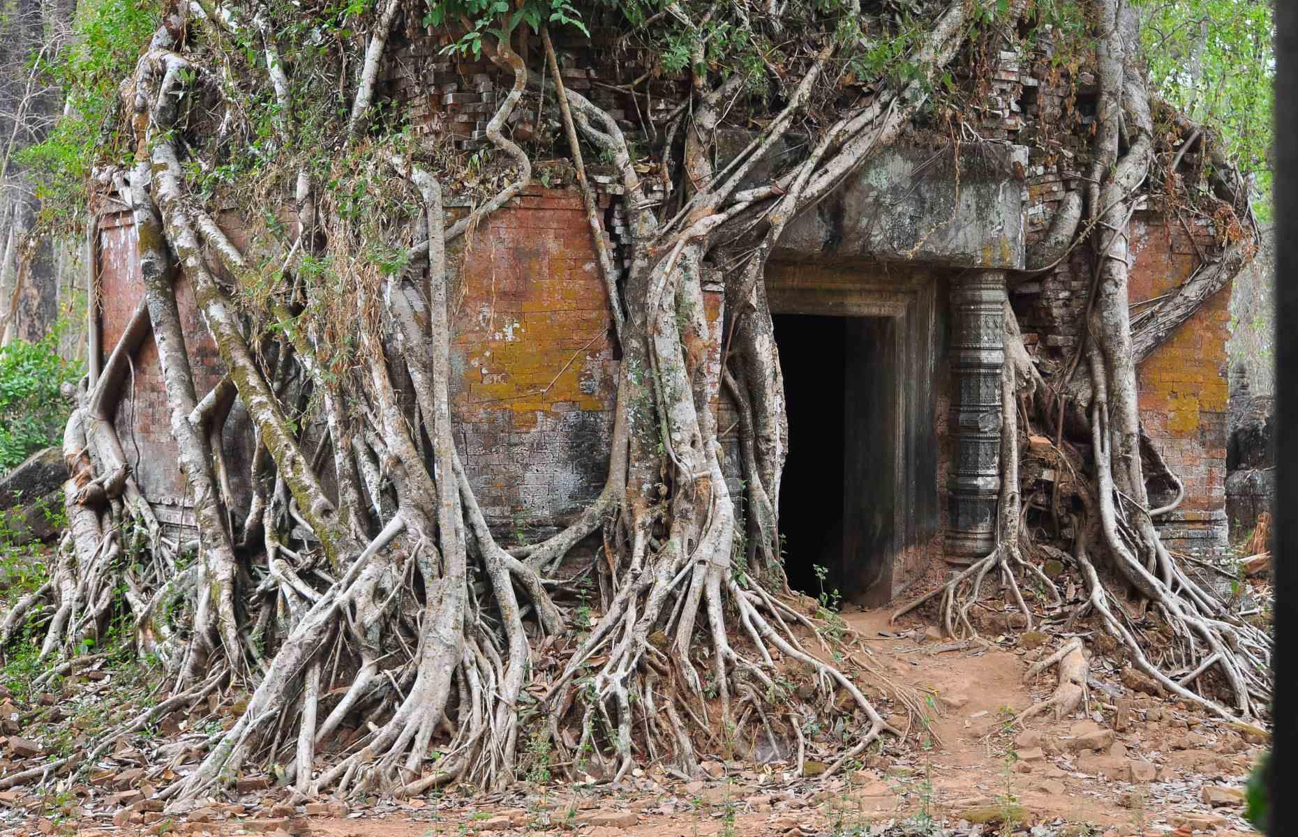 Koh Ker, Campuchia Được UNESCO công nhận vào năm 2023, quần thể khảo cổ gồm các đền thờ và thánh địa này được xây dựng trong 23 năm vào thế kỷ thứ 10 sau Công nguyên. Hiện bị che khuất một phần bởi những khu rừng rậm chưa được thuần hóa ở phía bắc Campuchia, Koh Ker từng là một trong hai thủ đô đối địch của Đế chế Khmer (thủ đô còn lại là Angkor Wat) và là thủ đô duy nhất cho đến năm 944 sau Công nguyên. Thành phố linh thiêng này có 42 công trình chính, bao gồm một kim tự tháp bảy tầng tráng lệ và Prasat Pram, một tòa tháp đổ nát đang dần trở thành con mồi của rễ cây đa đói khát.