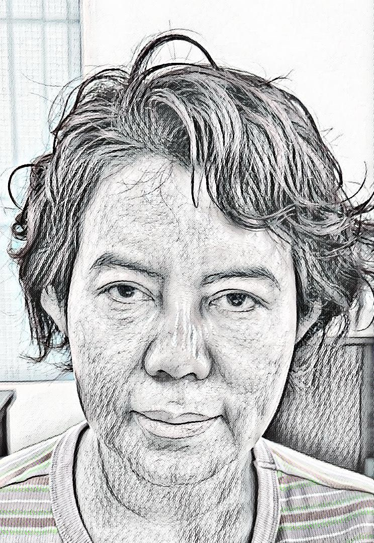 Huệ tại cơ quan công an - Ảnh: T.A.