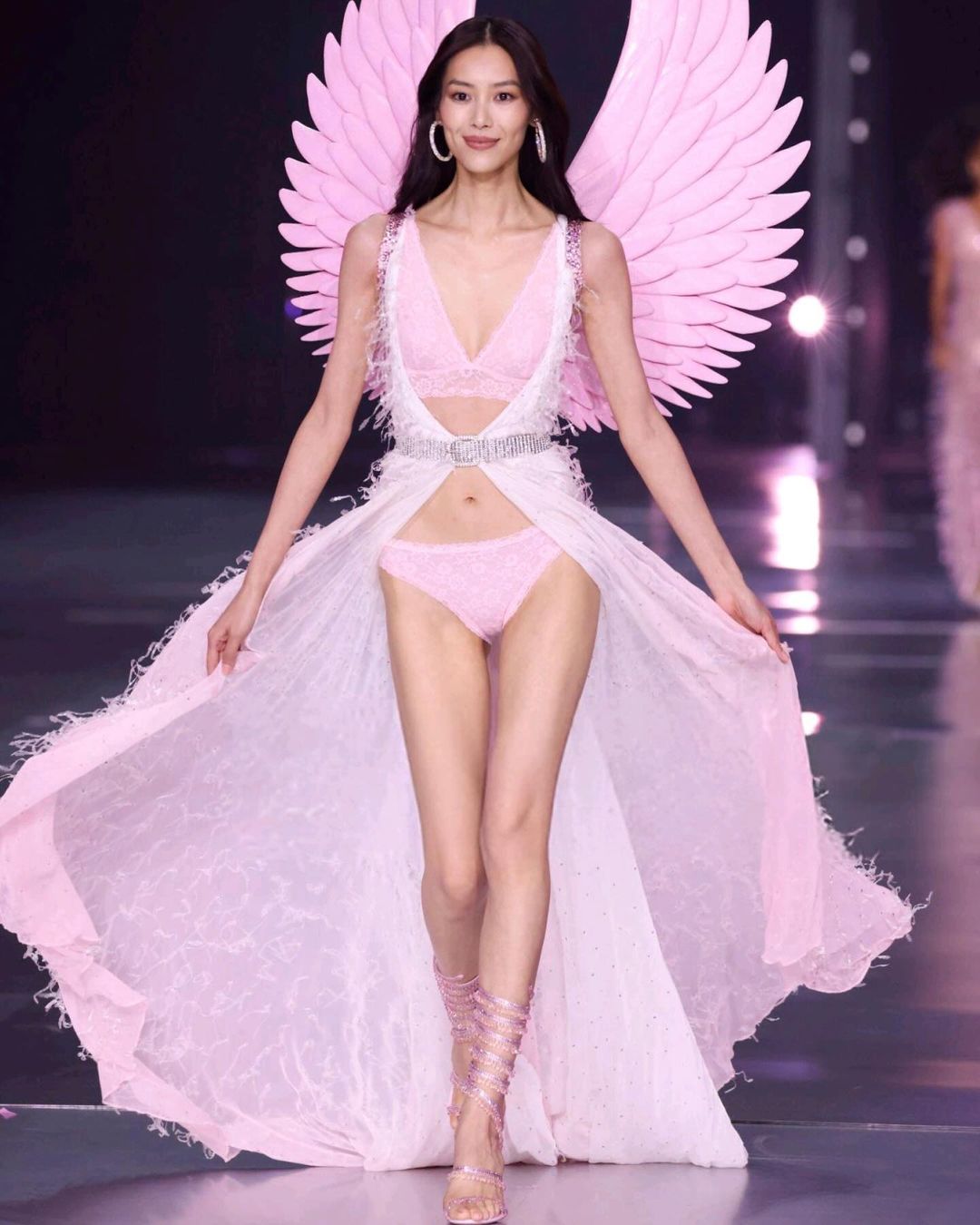 Liu Wen cũng là người mẫu góp mặt trong show diễn lần này của Victoria's Secret. Năm 2009, cô trở thành người mẫu Trung Quốc đầu tiên tham gia show diễn nội y này. Liu Wen sinh năm 1988, cao 1,79 m. 