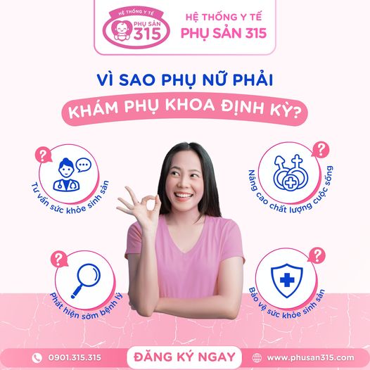 Chị em phụ nữ nên khám phụ khoa mỗi 6 tháng/lần để được tư vấn sức khỏe sinh sản, sức khỏe phụ khoa - Ảnh: Hệ thống Y tế 315