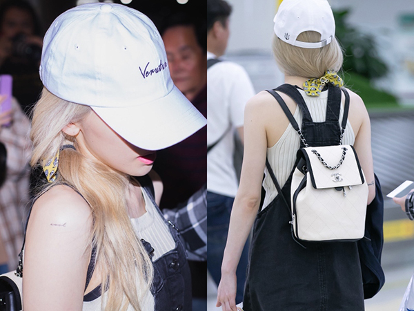 Tae Yeon ra sân bay với chiếc balo Chanel màu be giá 3.800 USD (88,3 triệu đồng).