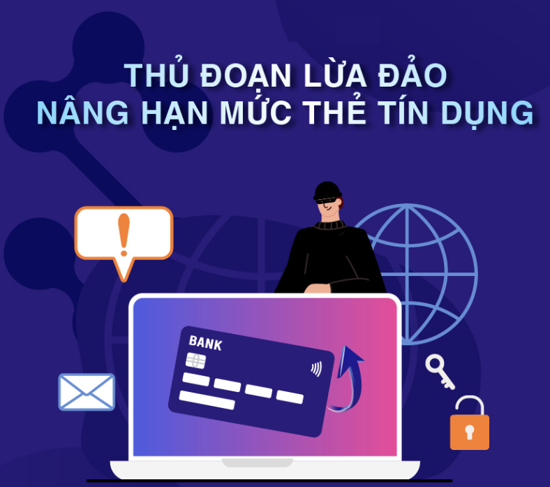 Các đối tượng mạo danh ngân hàng để tư vấn tăng hạn mức thẻ, hướng dẫn khách hàng truy cập vào đường dẫn (link) trang website giả mạo ngân hàng - Ảnh minh hoạ