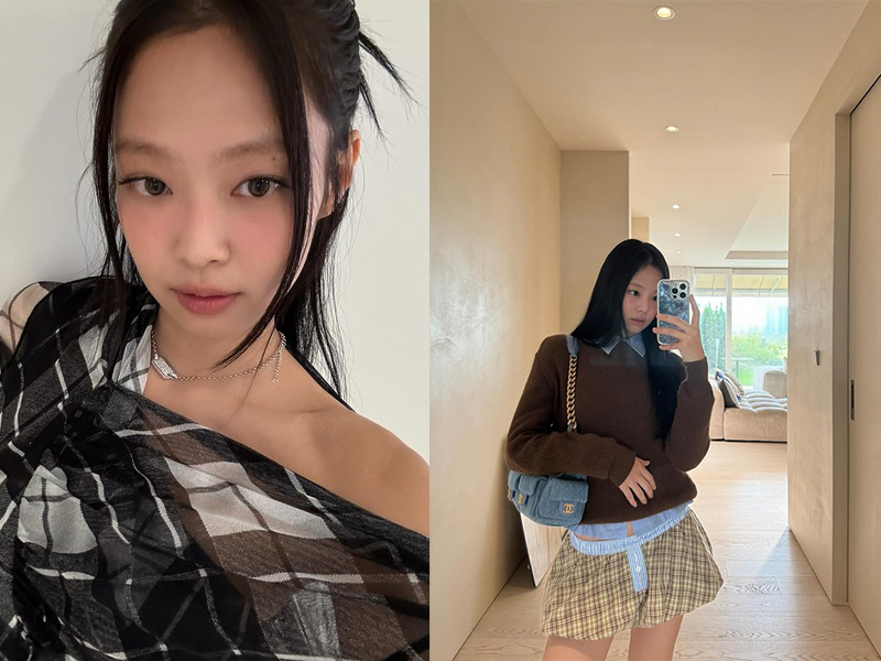 Trong dàn sao chuộng lối trang điểm nhẹ nhàng có Jennie của Blackpink. Cô hầu như không 