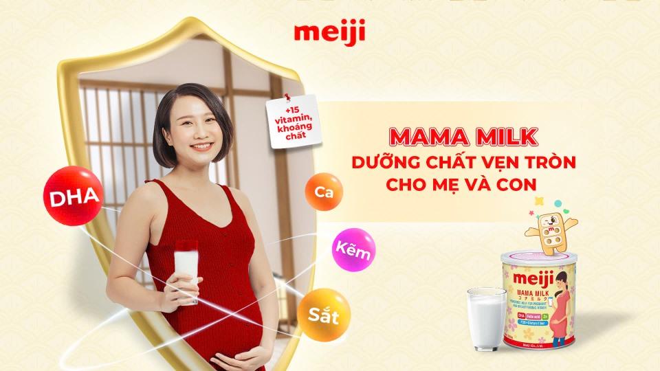 Thực phẩm bổ sung dành cho bà mẹ mang thai và cho con bú Meiji Mamamilk - Giấy công bố sản phẩm: 03/MFV/2022 - Ảnh: Meiji