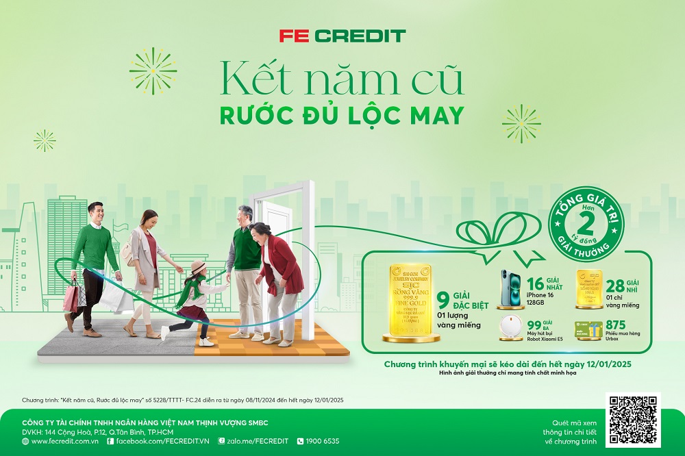 FE CREDIT thường xuyên triển khai các chương trình ưu đãi với nhiều quà tặng giá trị - Ảnh: FE CREDIT