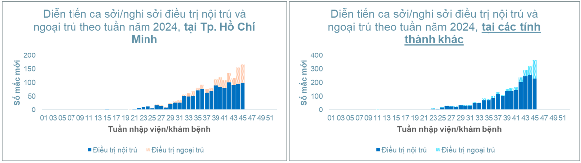 Tình hình dịch bệnh sởi tại TPHCM tính đến tuần 45 - Ảnh Sở Y tế TPHCM