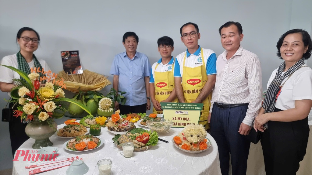 Món ăn chế biến từ tàu hũ ky của đơn vị xã Mỹ Hòa, thị xã Bình Minh - Ảnh: T.L.