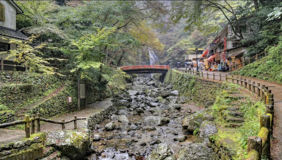 Công viên Minoh, Osaka. Đây là công viên lâu đời nổi tiếng với những khu rừng tươi tốt, thác nước cao 33 mét và những con đường đi bộ đường dài tuyệt đẹp. Nơi đây trông thật ngoạn mục vào mùa thu (tháng Chín – tháng Mười một) và mùa xuân (tháng Ba - tháng Năm) -Ảnh: Geoff Whalan/Flickr