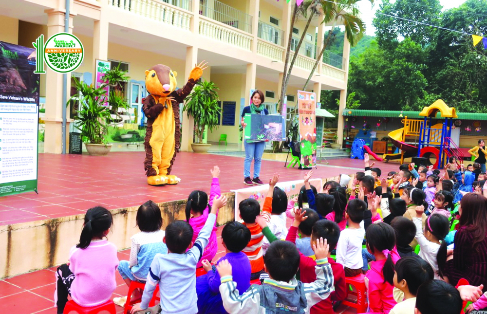 Nâng cao nhận thức và tình yêu thiên nhiên của các bạn nhỏ là một trong những hoạt động bảo tồn bền vững SVW ưu tiên thực hiện