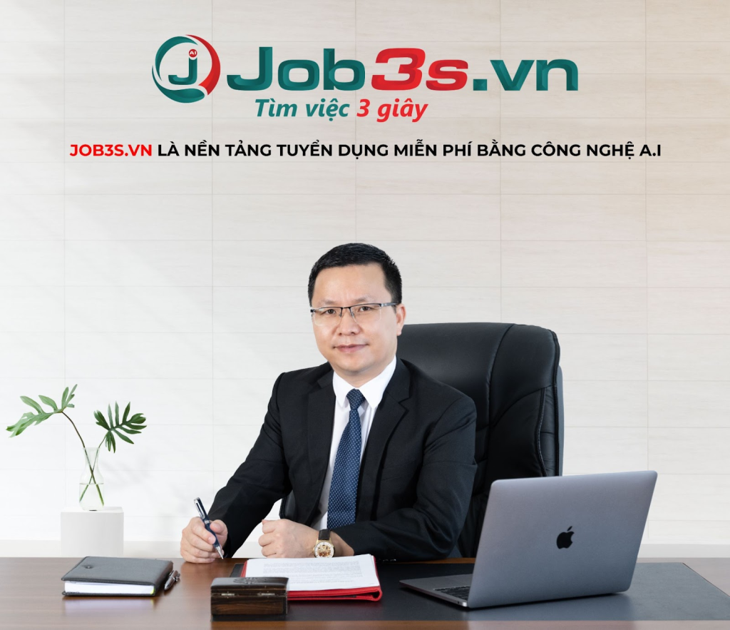 CEO Tony Vũ - Nhà sáng lập nền tảng tuyển dụng và tìm việc làm miễn phí job3s - Ảnh: job3s