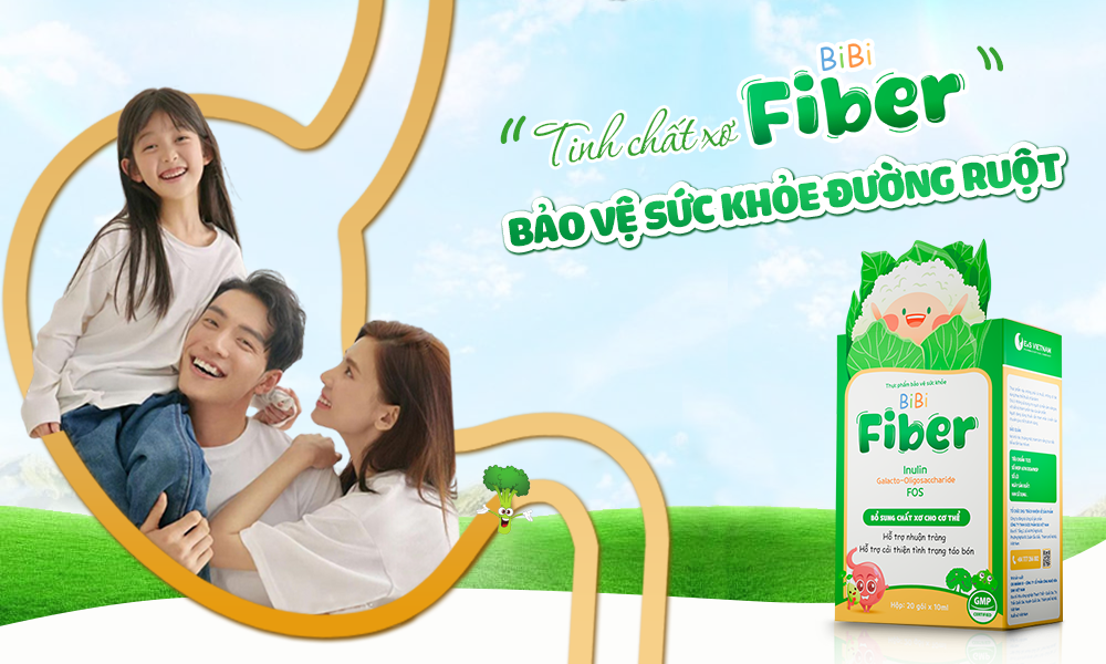 Tinh chất xơ Bibi Fiber hỗ trợ bảo vệ sức khỏe đường ruột - Ảnh: Dược phẩm E&S Việt Nam 