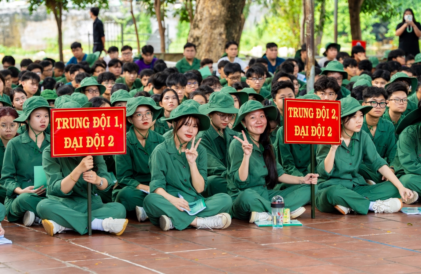 Lễ Khai giảng lớp Giáo dục quốc phòng và an ninh cho Tân sinh viên khóa 15 - Ảnh: HUIT