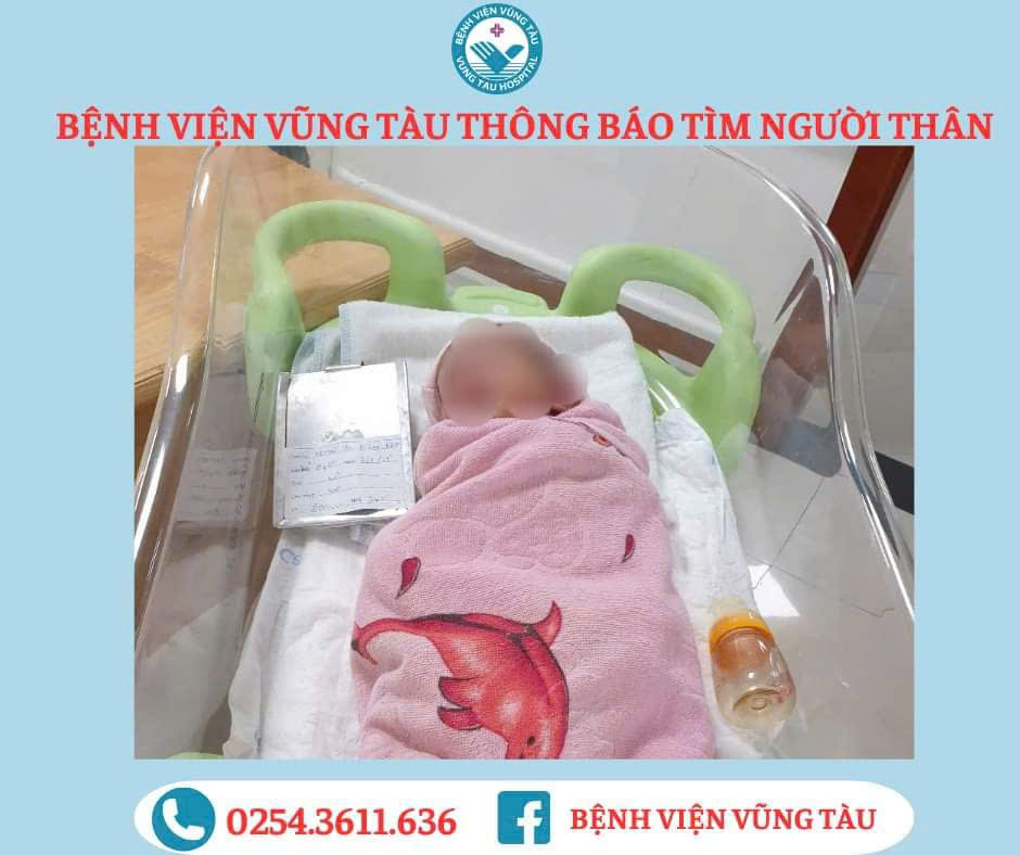 Bé gái sơ sinh bị bỏ rơi. Ảnh: BVVT