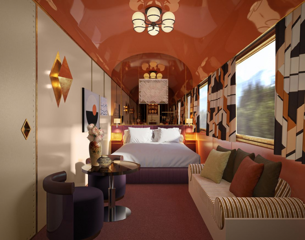  La Dolce Vita Orient Express, chuyến tàu huyền thoại đi qua 14 vùng của Italy, mang đến 18 phòng suite sang trọng, được thiết kế tinh tế với sofa, ghế bành, giường cỡ lớn và phòng tắm riêng biệt. Du khách trên tàu sẽ được trải nghiệm ẩm thực cao cấp, với các món ăn được chuẩn bị dưới sự chỉ đạo của đầu bếp 3 sao Michelin Heinz Beck, mang đến những hương vị tuyệt hảo.  Giá phòng bắt đầu từ 14.000 USD mỗi đêm, tùy theo loại suite.