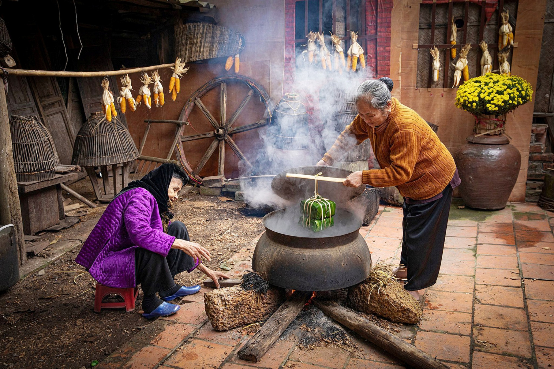 Con sẽ được trải nghiệm phong vị tết quê ( Ảnh minh họa)