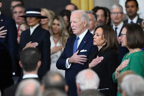 Cựu tổng thống Mỹ Joe Biden và cựu phó tổng thống Mỹ Kamala Harris xuất hiện trong buổi lễ tuyên thệ nhậm chức của Tổng thống Mỹ Donald Trump, tại Điện Capitol ở Washington, D.C.