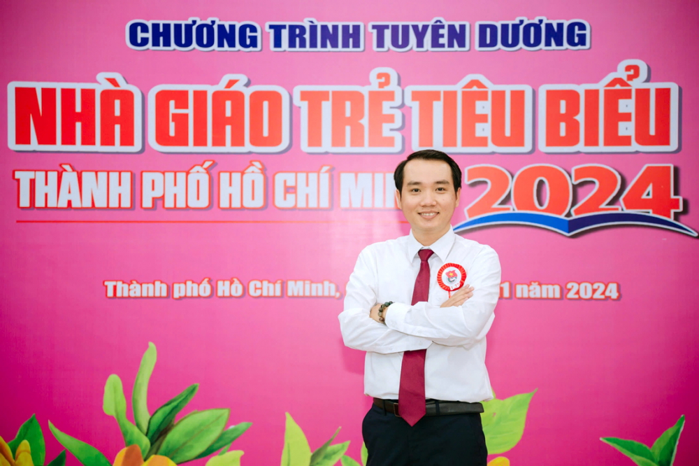 Thầy Nguyễn Tuấn Anh là Nhà giáo trẻ tiêu biểu của TPHCM năm 2024 - Ảnh do nhân vật cung cấp