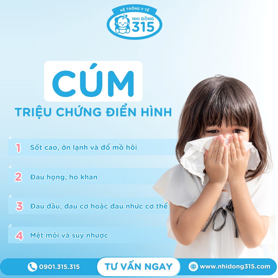 Cúm mùa khác với cảm lạnh thông thường