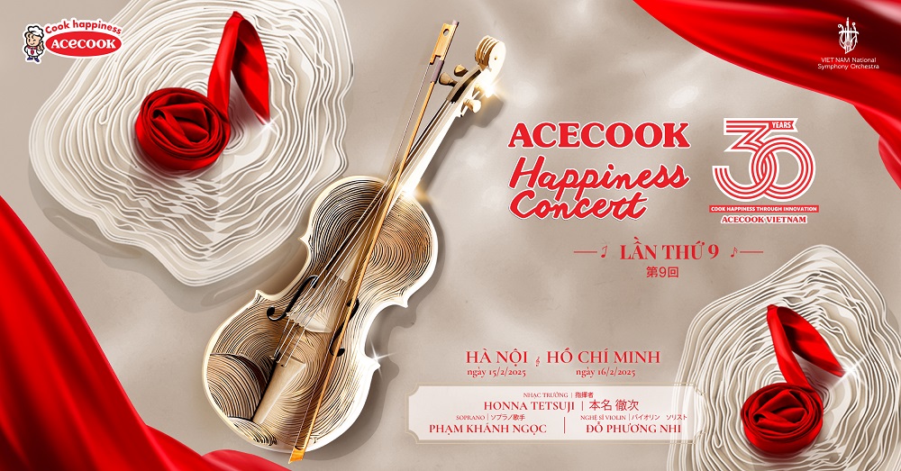 Hòa nhạc giao hưởng Acecook Happiness Concert 2025 trở lại với chủ đề mang “Thanh âm hạnh phúc