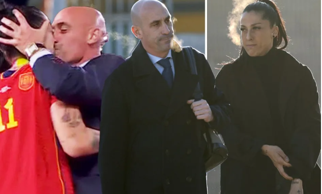 Luis Rubiales và Jenni Hermoso tại Tòa án tối cao Madrid (GETTY)