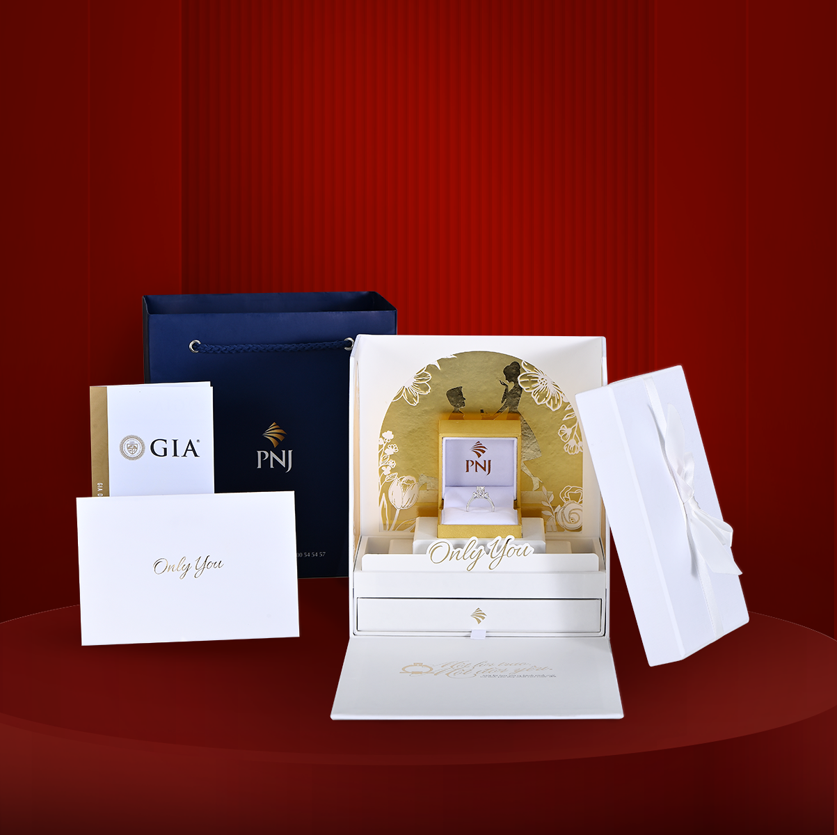 Nhẫn cầu hôn Only You đi kèm Special GiftBox sang trọng, đẳng cấp - Ảnh: PNJ