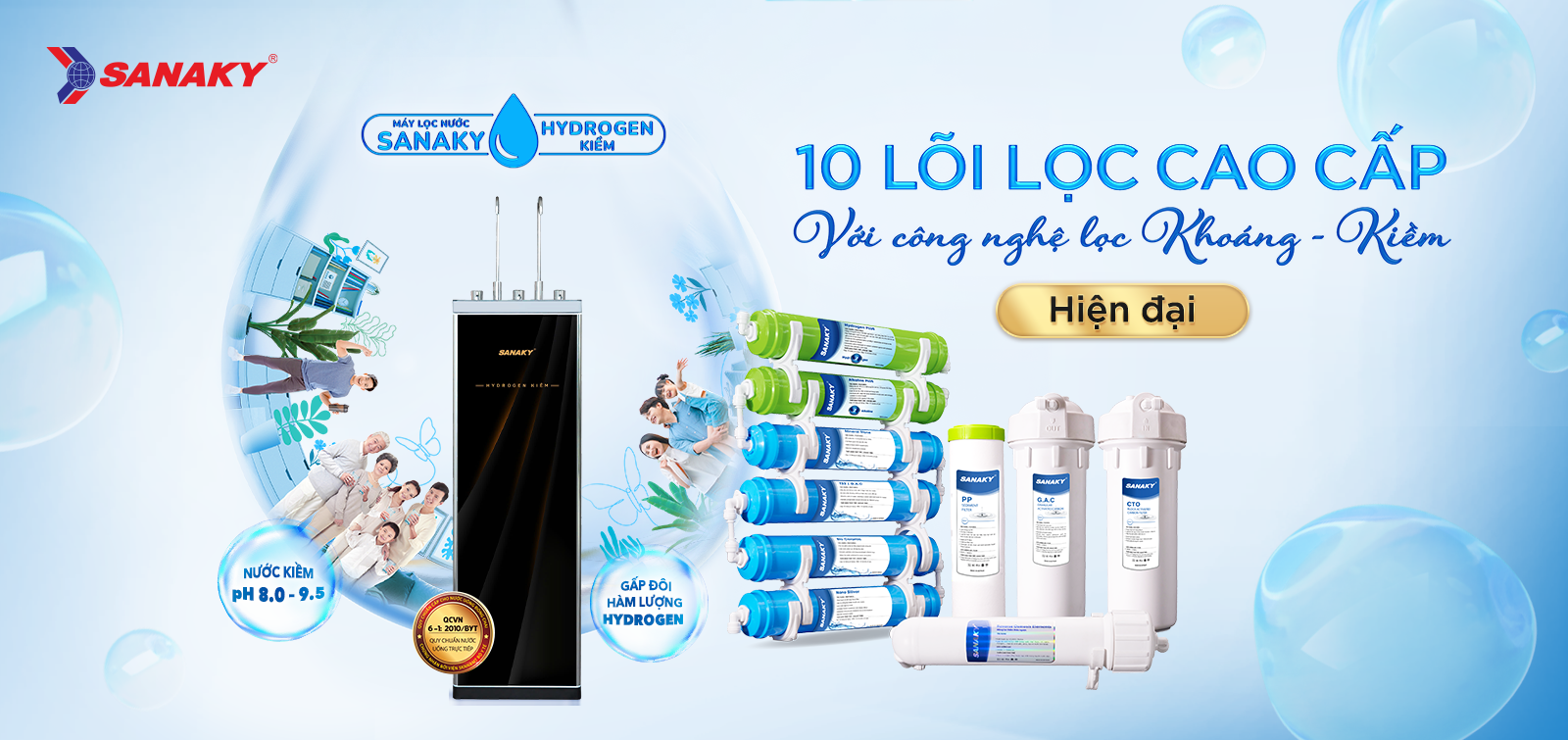 10 lõi lọc cao cấp lọc sạch khuẩn - bổ sung khoáng chất