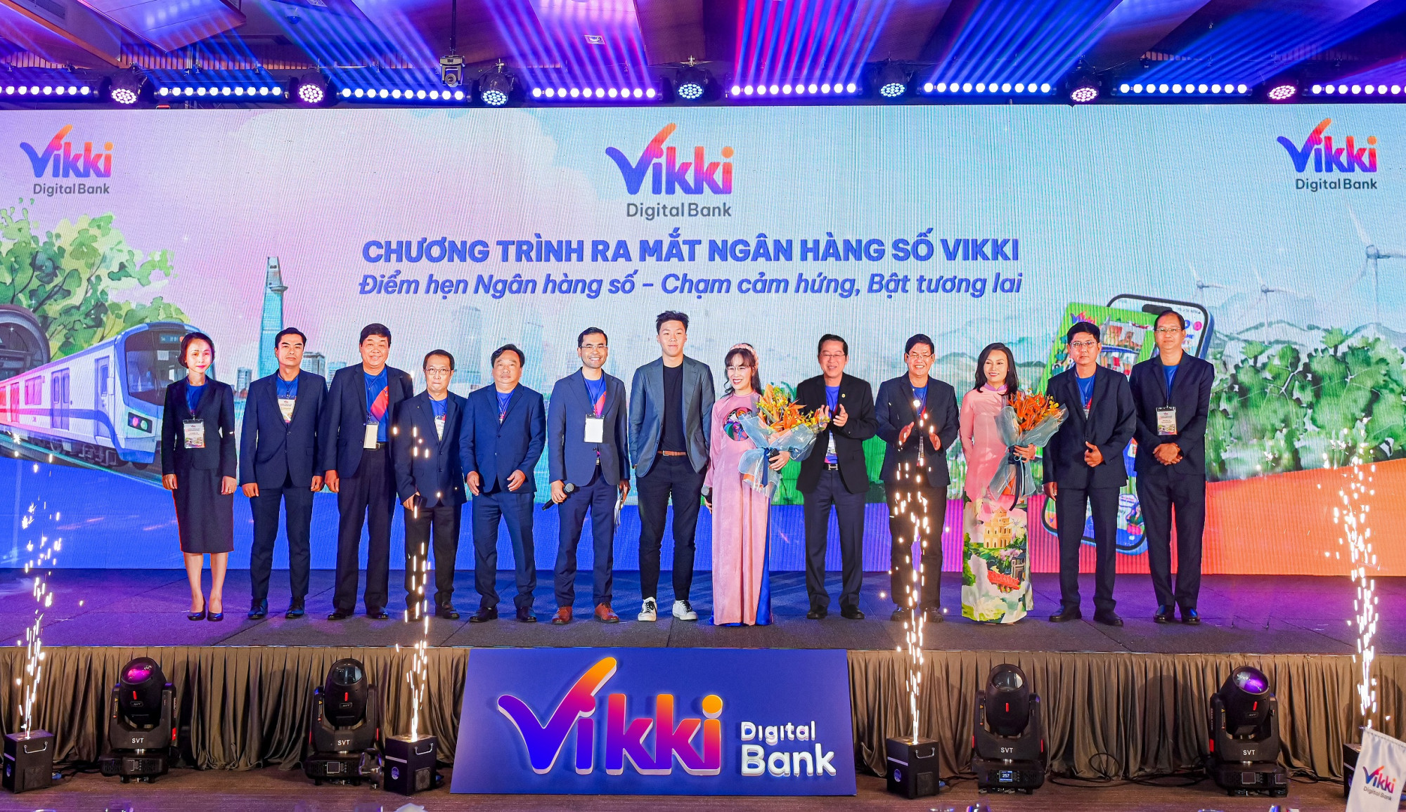 Buổi lễ ra mắt Ngân hàng Số Vikki - điểm chạm ngân hàng số, chạm cảm hứng, bật tương lai - Ảnh: HDBank