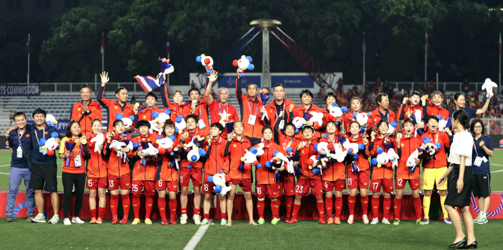 Đội tuyển bóng đá nữ quốc gia Việt Nam bảo vệ thành công Huy chương Vàng tại SEA Games 30 năm 2019 - Nguồn ảnh: VFF 