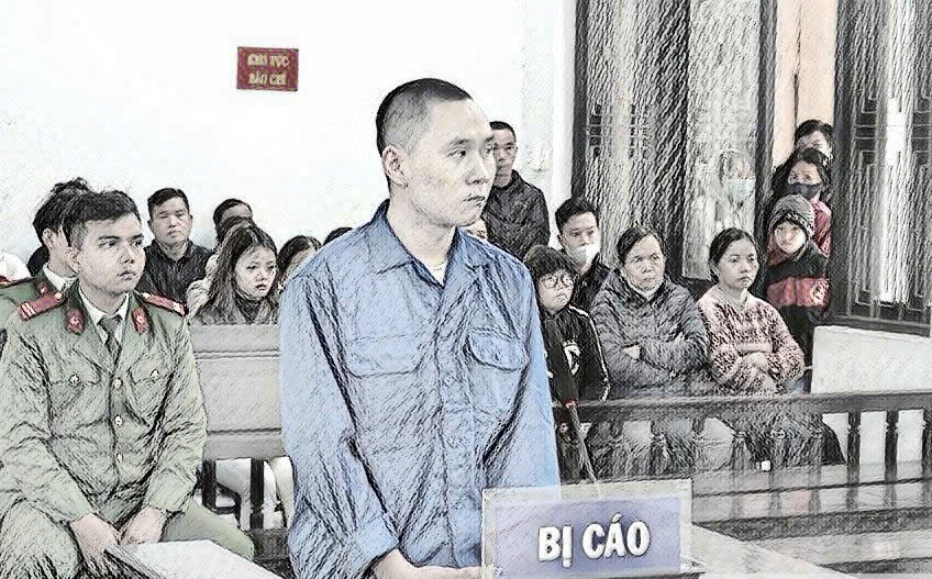 Đối tượng Phước tại phiên tòa- Ảnh: N.M
