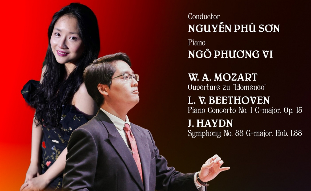 Nhạc trưởng nhạc trưởng Nguyễn Phú Sơn và nghệ sĩ piano Ngô Phương Vi