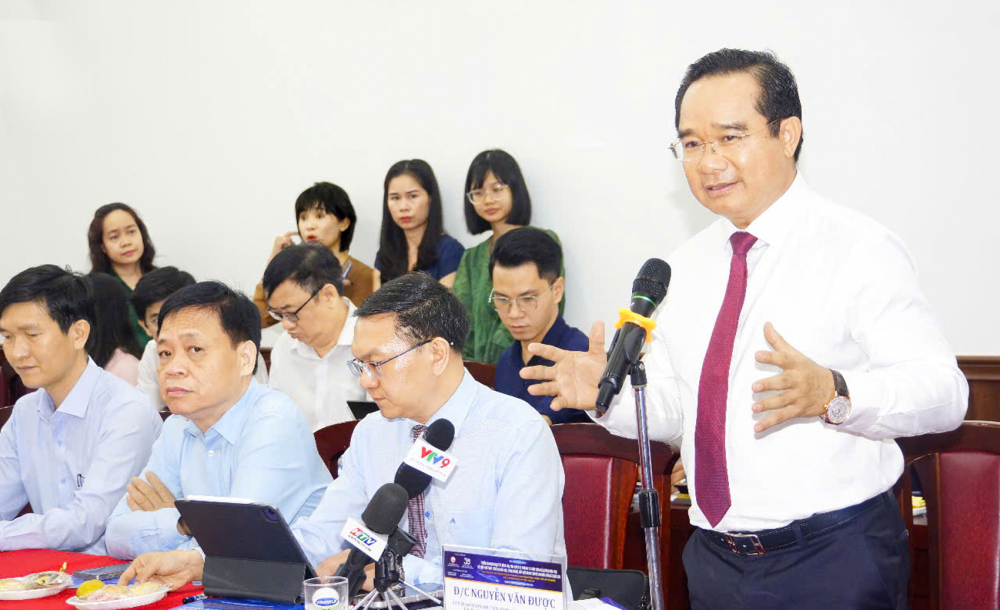 Ông Nguyễn Văn Được - Chủ tịch UBND TPHCM - cho rằng TPHCM đang có “thiên thời, địa lợi, nhân hòa” để đột phá về khoa học công nghệ - ẢNH: PHÙNG HUY