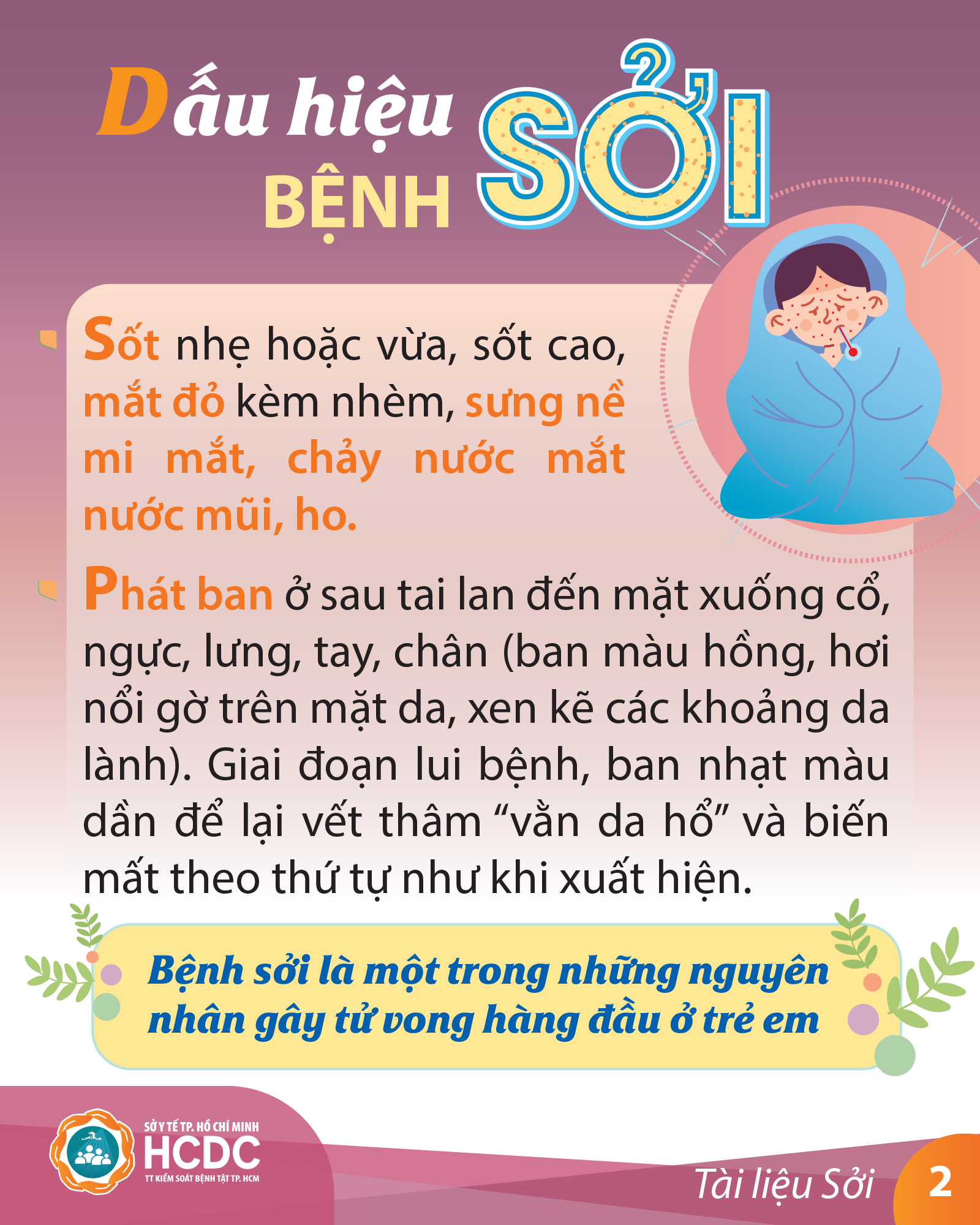 Dấu hiệu của bệnh sởi