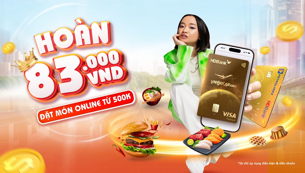 Hoàn tiền “tha ga” với thẻ tín dụng HDBank