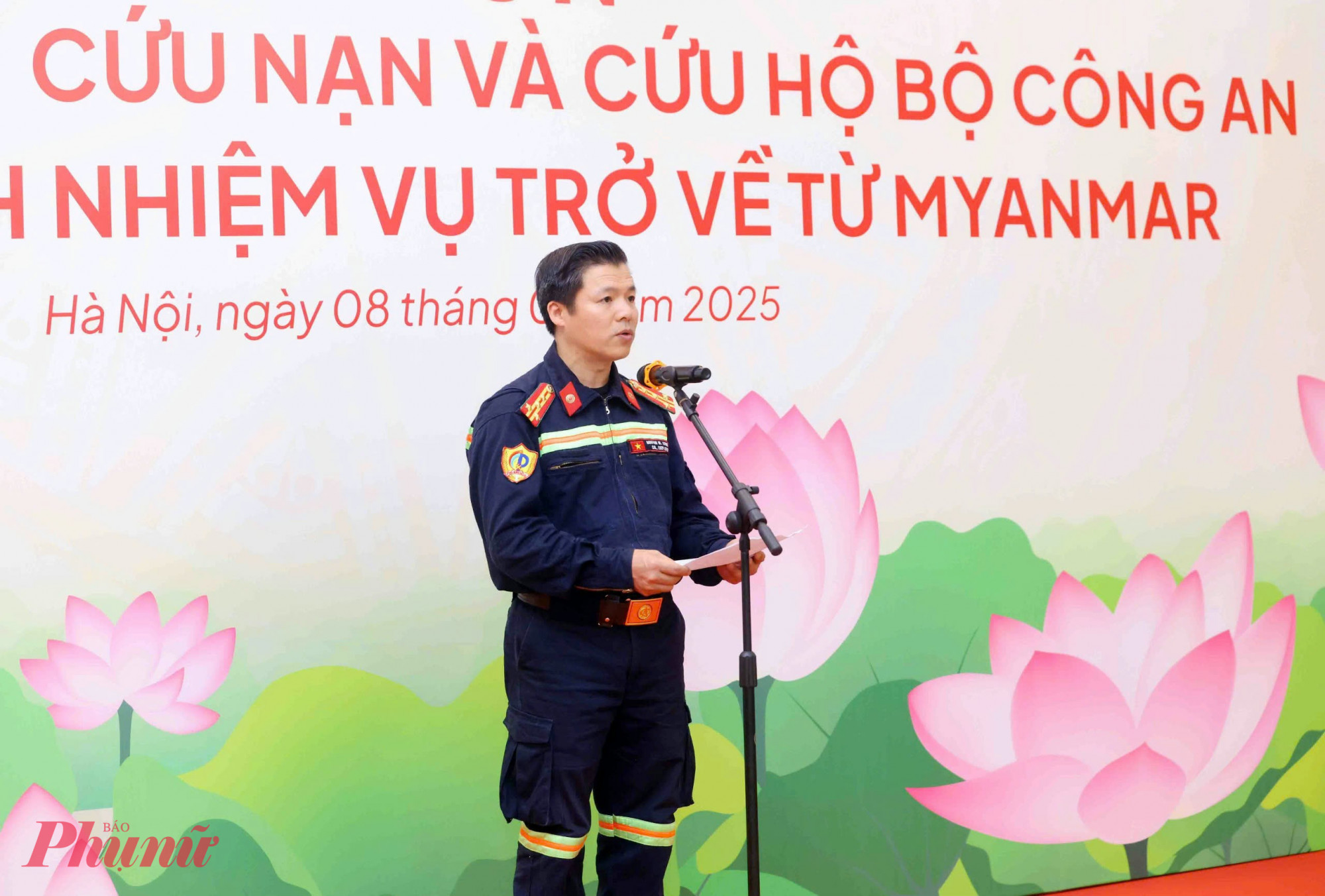 đại tá Nguyễn Minh Khương - phó cục trưởng Cục Cảnh sát phòng cháy chữa cháy và cứu nạn, cứu hộ, trưởng đoàn cứu nạn, cứu hộ Bộ Công an Việt Nam tại Myanmar - cho biết trong quá trình làm nhiệm vụ quốc tế, đoàn công tác của Bộ Công an đã độc lập đưa được 7 thi thể nạn nhân bị mắc kẹt trong các tòa nhà bị đổ sập ra ngoài để bàn giao cho gia đình.  Đồng thời, các cán bộ chiến sĩ phối hợp với các đơn vị cứu hộ của Myanmar, Philippines, Indonesia, Singapore xác định vị trí và tìm kiếm được 7 thi thể nạn nhân khác ra khỏi đống đổ nát.  Trong suốt quá trình lực lượng cứu hộ của Việt Nam làm nhiệm vụ, người dân Myanmar đã bày tỏ sự biết ơn và hỗ trợ về tinh thần cho đoàn công tác, đặc biệt là gia đình của các nạn nhân.
