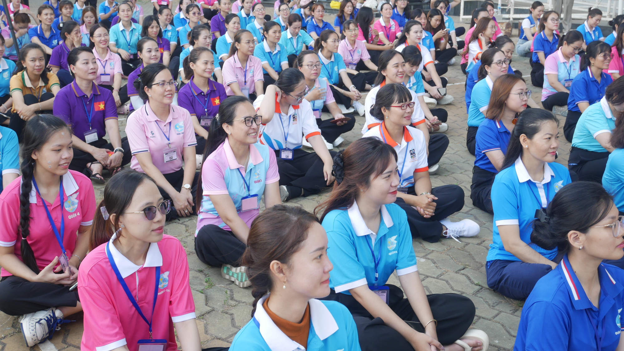 Phút nghỉ ngơi hiếm hoi giữa những buổi tập