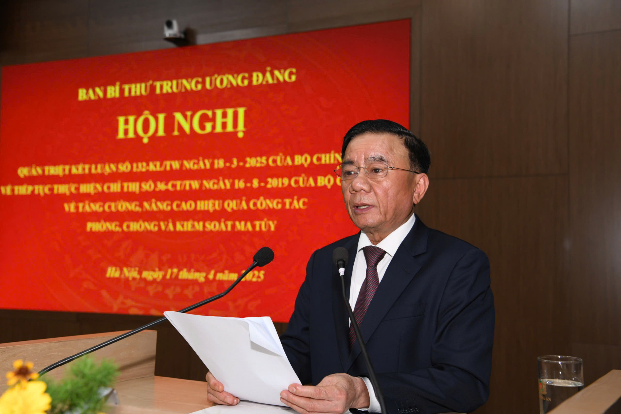 Thường trực Ban Bí thư Trần Cẩm Tú phát biểu tại hội nghị - Ảnh: Tiểu Hà