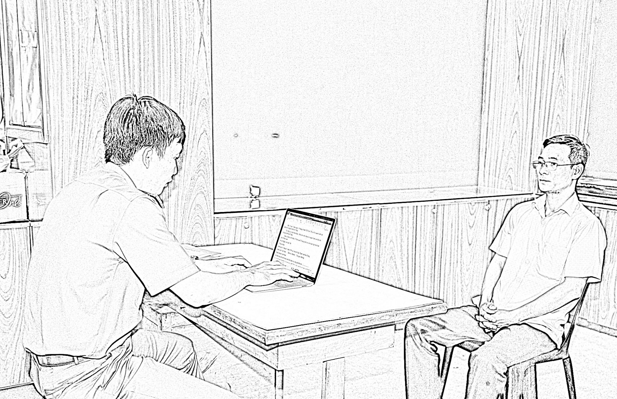 Đối tượng Chí tại cơ quan công an - Ảnh CACC