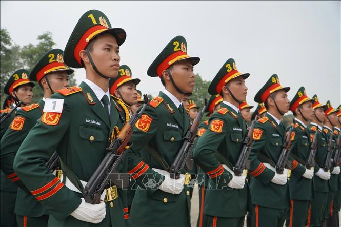 Các quân nhân được lựa chọn tham gia khối duyệt binh đều có thể hình cân đồi