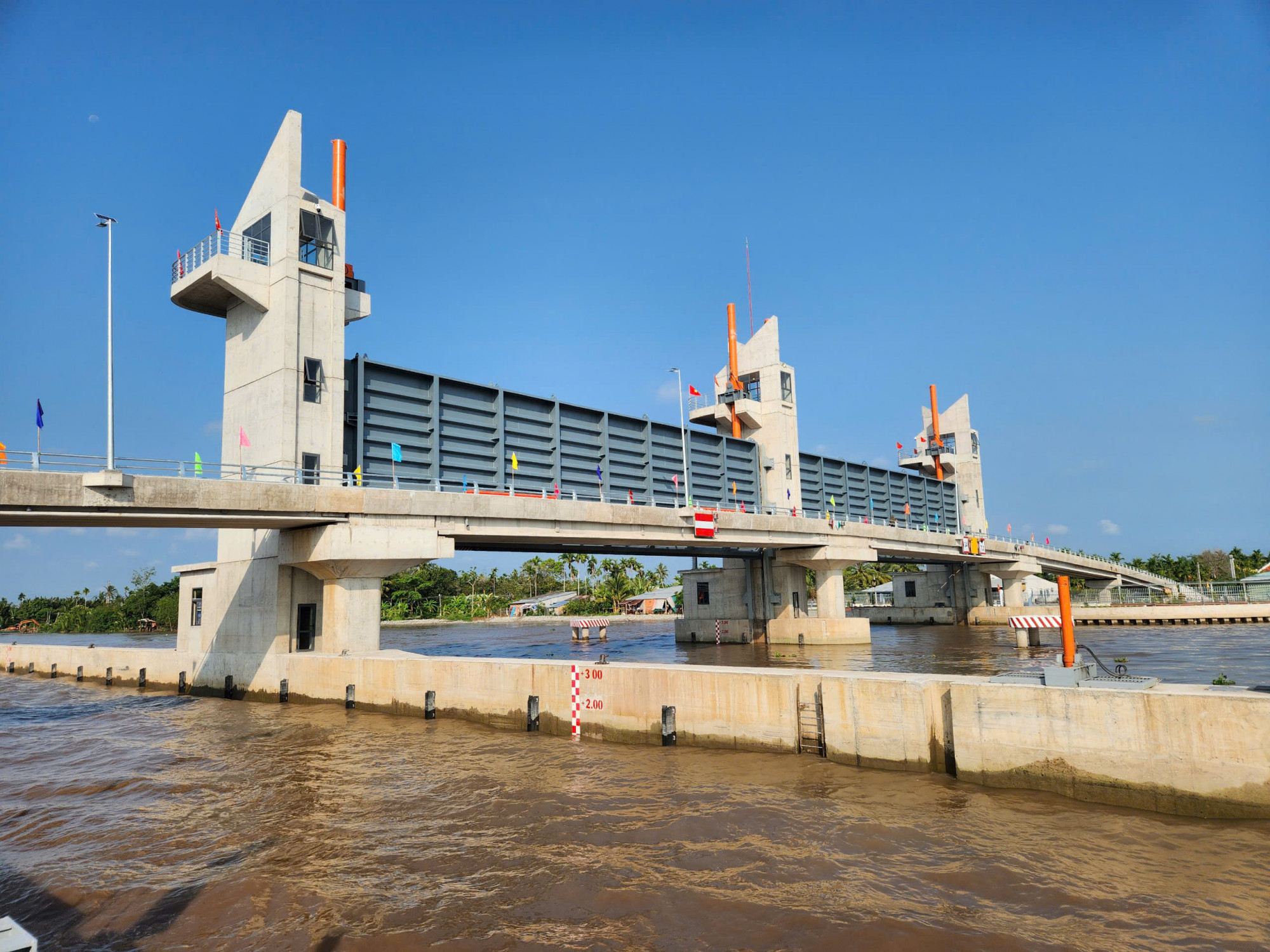 Cống ngăn mặn âu Rạch Móp được đầu tư 516 tỉ đồng - Ảnh CTV