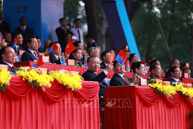 Tổng Bí thư Tô Lâm và các đại biểu dự buổi lễ. 