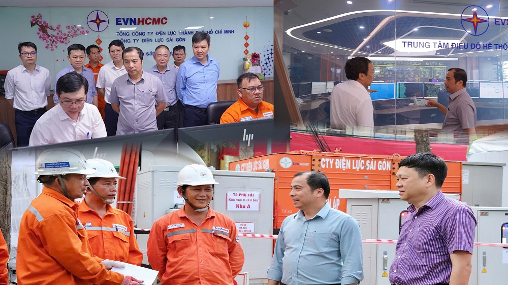 Hình ảnh ông Nguyễn Văn Thanh - Tổng giám đốc EVNHCMC kiểm tra các phụ tải cấp điện cho lễ kỷ niệm 50 năm - Ảnh: EVNHCMC