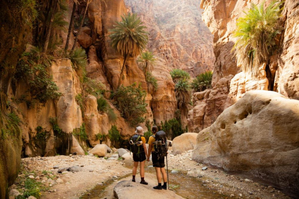 The Jordan Trail là một cung đường trekking dài khoảng 650 km, nối từ biên giới Syria ở phía Bắc đến biên giới Ả Rập Xê Út ở phía Nam, đi qua nhiều địa điểm lịch sử và thiên nhiên độc đáo của Jordan. Cung đường này bao gồm sa mạc, núi đá, thung lũng sâu và các di tích cổ xưa như Petra. Với cảnh quan tuyệt đẹp và sự đa dạng về văn hóa, đây là điểm đến lý tưởng cho những ai yêu thích khám phá thiên nhiên và lịch sử. 