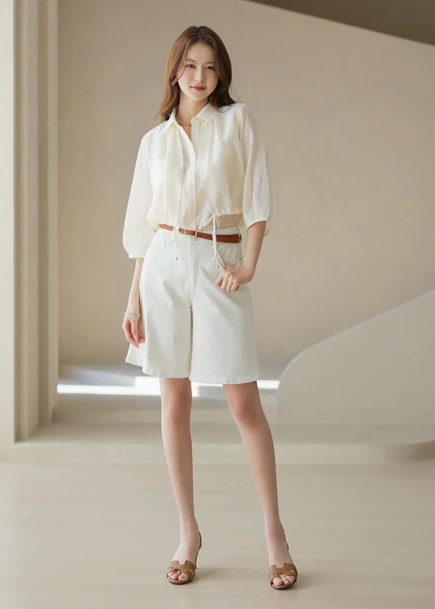 Quần short màu trắng: