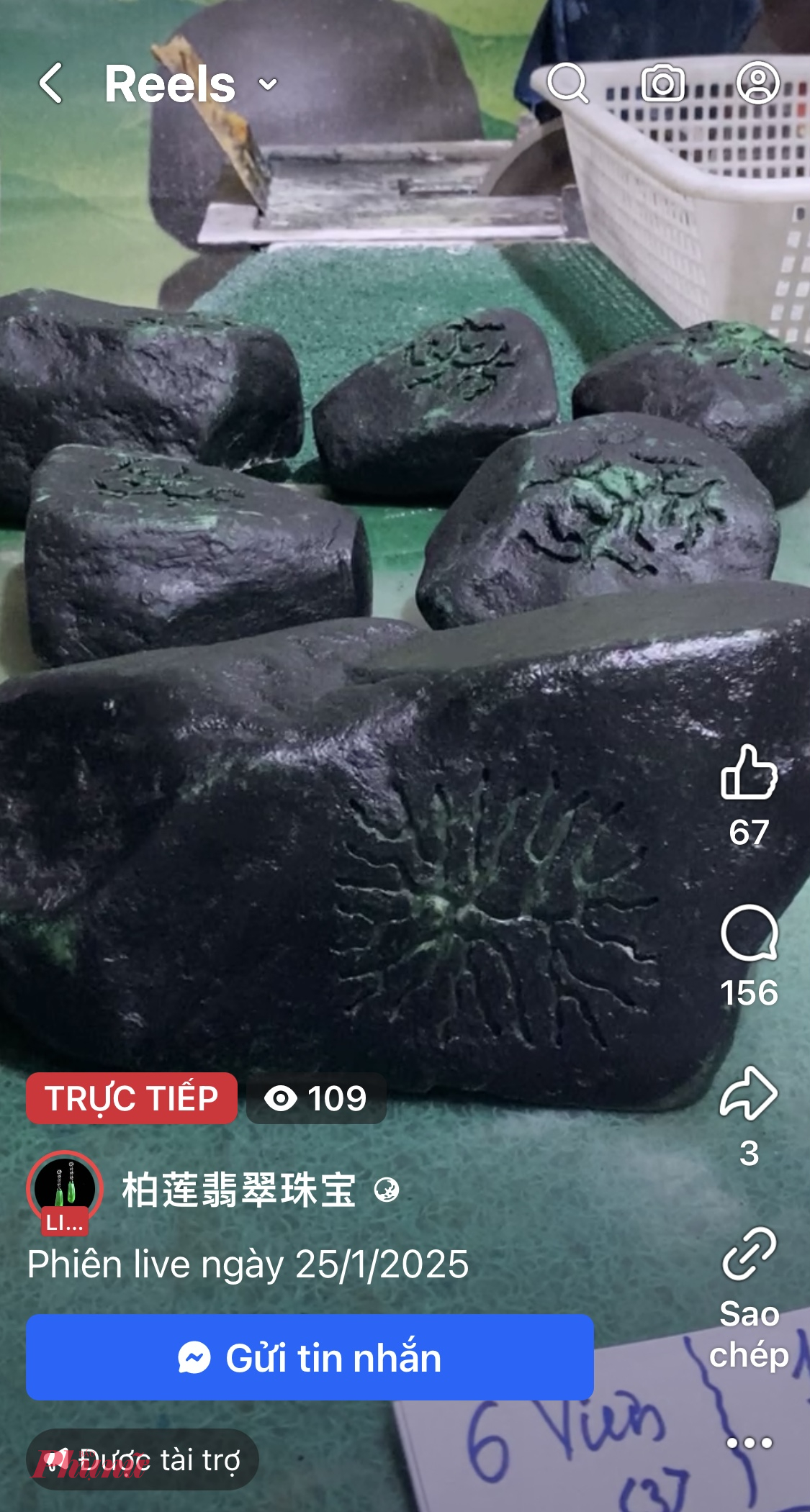 Livestream cắt đá quý tìm ngọc thực tế là chiêu trò lừa đảo - Ảnh: Thanh Hoa