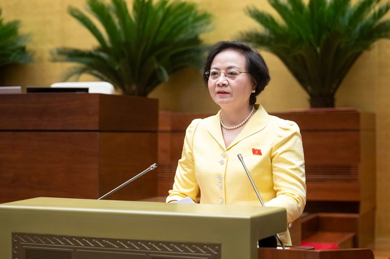 Bộ trưởng Bộ Nội vụ Phạm Thị Thanh Trà - ảnh: Media Quốc hội
