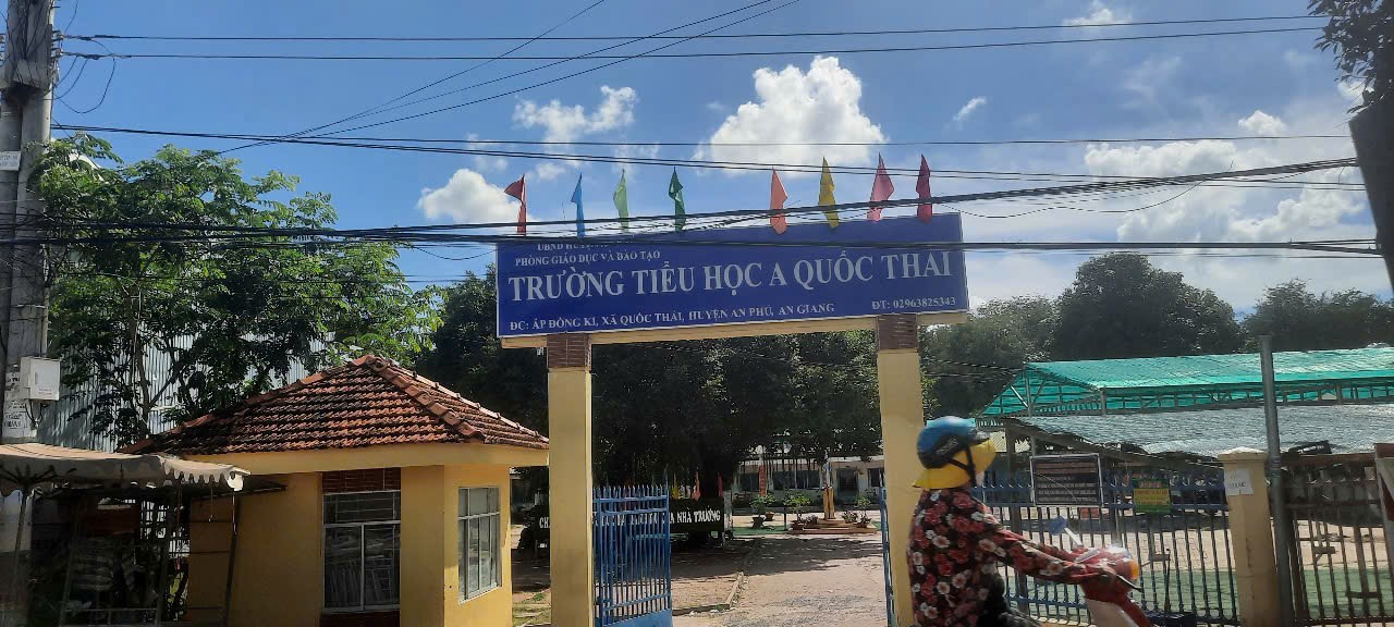 Trường Tiểu học A Quốc Thái nơi có nhiều giáo viên nữ tố cáo Hiệu trưởng - Ảnh CTV