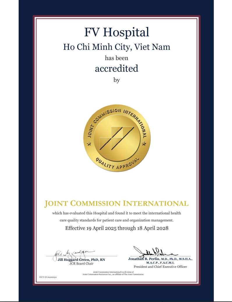 Bệnh viện FV chính thức đạt con dấu vàng chất lượng của JCI lần thứ 4 liên tiếp