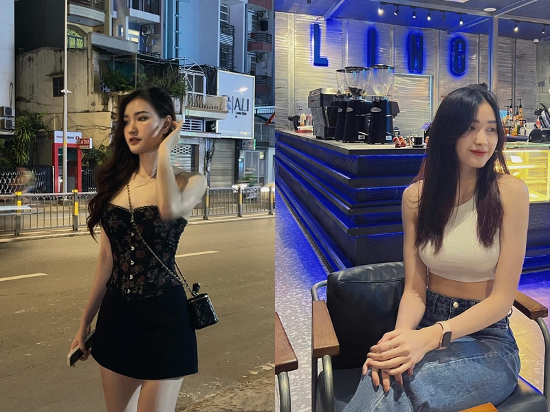 Sở hữu chiều ao ấn tượng cùng vóc dáng thon gọn, Kim Thanh yêu thích những thiết kế áo croptop khoe eo, ôm sát tôn lên đường cong quyến rũ.
